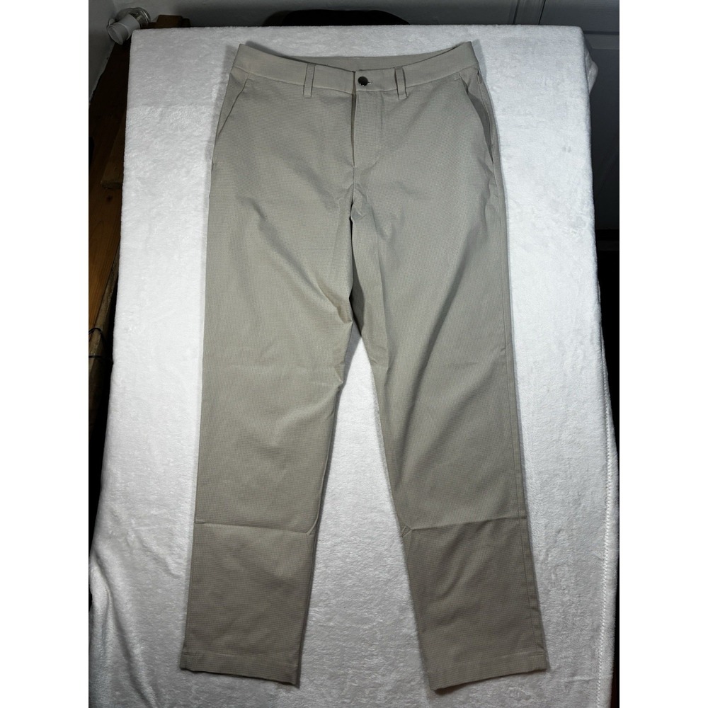 Lululemon Commission Slim Fit Pants Mens 32 Tan Ventlight Ripstop